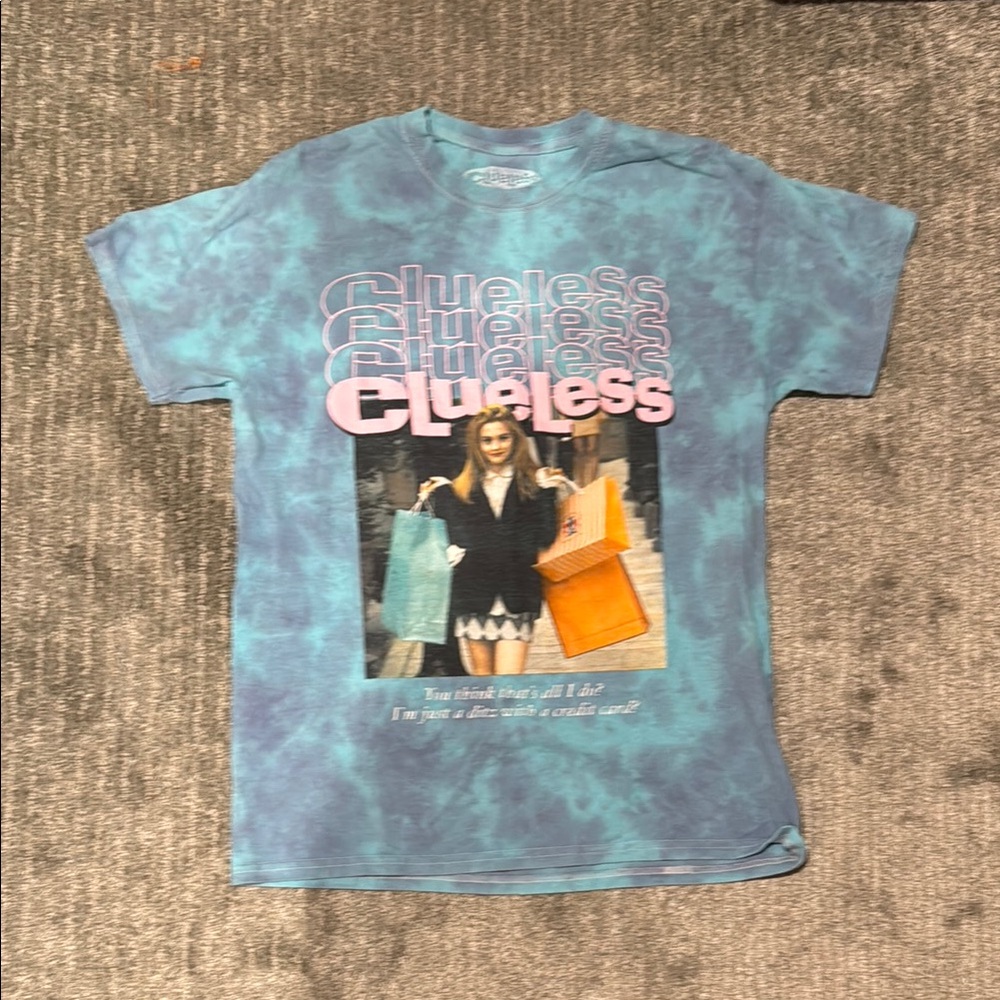 Clueless Graphic Tie-Dye T-Shirt size small